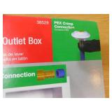 OATEY Quadtro 1/2 in. x 1/2 in. PEX Compatible Washing Machine Outlet Box with 1/4 Turn Valves