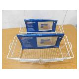 (2) ClosetMaid 8.4 in. H x 19.5 in. W White Steel 1-Drawer Close Mesh Wire Basket