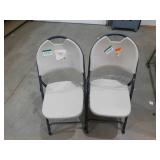 (2) HDX Earth Tan Plastic Seat Outdoor Safe Folding Chair