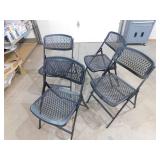 (4) Plastic Folding Chairs.