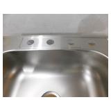 Glacier Bay Drop-In Stainless Steel 25 in. 4-Hole Single Bowl Kitchen Sink