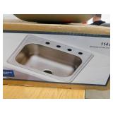Glacier Bay Drop-In Stainless Steel 25 in. 4-Hole Single Bowl Kitchen Sink