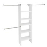 ClosetMaid BrightWood 5-ft to 10-ft W x 6.85-ft H White Wood Closet Kit