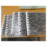 (5) Jeffrey Court Palazzo Silver Metallic 11.875 in. x 11.375 in. Interlocking Brick Textured Glass Mosaic Tile (0.938 sq. ft./Each)