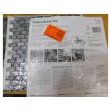(5) Jeffrey Court Palazzo Silver Metallic 11.875 in. x 11.375 in. Interlocking Brick Textured Glass Mosaic Tile (0.938 sq. ft./Each)