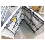 HDX 72 in. Earth Tan Plastic Fold-in-Half Folding Utility Table