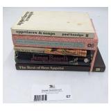 7 Fun Vintage Cook Books-365 ways To Cook a Hamburger Simple Abundance A Daybook of Comfort & Joy Appetizers & Soups James Beard