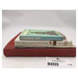 5 Beautiful Vintage Art and Sewing Books-Chinese Art, Better Homes & Gardens Sewing Book,Afghans Traditional and Modern,Phillips London Sculpture & Works of Art , Great Tapestries The Web of History F
