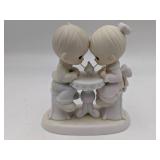 2 Vintage Hand-Painted Figurines1992 Precious Moments-Our Friendship is Soda-Licious & Limited Edition 1980s Jiggles The Juggler