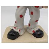 2 Vintage Hand-Painted Figurines1992 Precious Moments-Our Friendship is Soda-Licious & Limited Edition 1980s Jiggles The Juggler