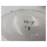 Vintage Royalty Rose Porcelain Bell and Italian Hand Painted Plates