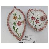 Vintage Royalty Rose Porcelain Bell and Italian Hand Painted Plates