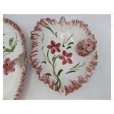 Vintage Royalty Rose Porcelain Bell and Italian Hand Painted Plates