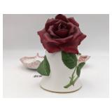 Vintage Royalty Rose Porcelain Bell and Italian Hand Painted Plates