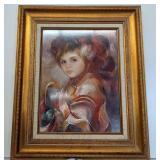 Custom Framed Lithograph "Adrian and Panchito" by Francisco Masseria 24.25" x 19.25"