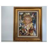 Custom Framed Lithograph "Adrian and Panchito" by Francisco Masseria 24.25" x 19.25"