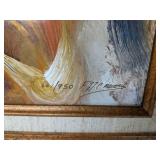 Custom Framed Lithograph "Adrian and Panchito" by Francisco Masseria 24.25" x 19.25"