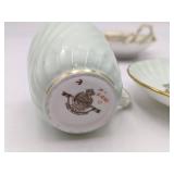 4 Piece Vintage Hand Painted China Collection