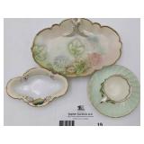 4 Piece Vintage Hand Painted China Collection