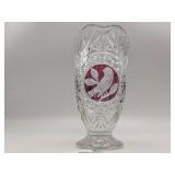 Rare Vintage Hofbauer Glass Pitcher From The Ruby Byrdes Collection & Waterford Glass Urn with Top