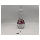 Gorgeous Vintage Cut Crystal Ruby  Wine Carafe