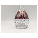 Gorgeous Vintage Cut Crystal Ruby  Wine Carafe