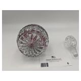 Gorgeous Vintage Cut Crystal Ruby  Wine Carafe