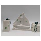 Beautiful Vintage Limited Edition 2006  Belleek 3 Piece Collection