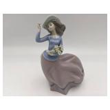 Gorgeous Vintage 1989 Llardo "Blustery Day" Porcelain Figurine