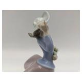 Gorgeous Vintage 1989 Llardo "Blustery Day" Porcelain Figurine