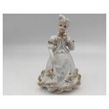 Rare Vintage Sandizell West Germany Ballerina Porcelain Figurine & Lefton China Hand Painted Figurine
