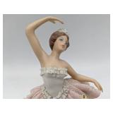 Rare Vintage Sandizell West Germany Ballerina Porcelain Figurine & Lefton China Hand Painted Figurine