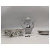 Rare Vintage Watteau by Royal Worcester Tea Set
