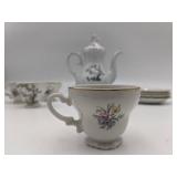 Rare Vintage Watteau by Royal Worcester Tea Set