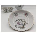 Rare Vintage Watteau by Royal Worcester Tea Set