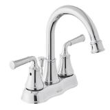 Glacier Bay Dunston 4 in. Centerset 2-Handle High-Arc Bathroom Faucet in Chrome, HD67513W-6801.