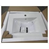 Swiss Madison 24 in. Ceramic Single Faucet Hole Vanity Top in White Model # SM-VT324