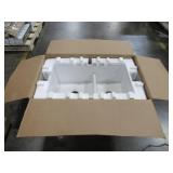 BLANCO Precis 33-in x 18-in White Double Offset Bowl Undermount Residential Kitchen Sink 442524
