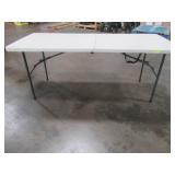 HDX 6 ft. Earth Tan Folding Resin Table, TA3072FX03 - Scratched.