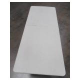 HDX 6 ft. Earth Tan Folding Resin Table, TA3072FX03 - Scratched.