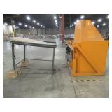 Econo Lift Stationary Hydraulic Dumper, SD36-20, 2000 lb Load Capacity. 110V. With Sorting Table. - Used in Warehouse - $1500.00 Low Reserve!