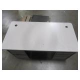 Sandusky 6 Drawer Steel Desk with Laminate Top - 1 Drawer off glides, missing key. Used in warehouse.