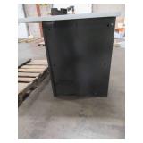 Sandusky 6 Drawer Steel Desk with Laminate Top - 1 Drawer off glides, missing key. Used in warehouse.