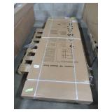 Commix 48 in. x 76 in. Frameless Sliding Shower Door in Matte Black with 5/16 in. (8 mm) Clear Glass Model # SDES848-MB-R