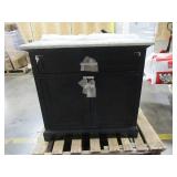 Home Decorators Collection Bath Vanity in Navy Blue with Carrara Marble Vanity Top (Top Is Cracked See Photos)