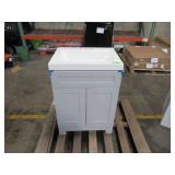 Glacier Bay Everdean Pearl Gray Bath Vanity With Cultured Marble Vanity Top (Top Is Damaged See Photos)