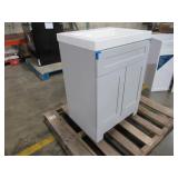 Glacier Bay Everdean Pearl Gray Bath Vanity With Cultured Marble Vanity Top (Top Is Damaged See Photos)