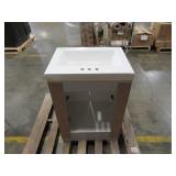Glacier Bay Everdean Pearl Gray Bath Vanity With Cultured Marble Vanity Top (Top Is Damaged See Photos)