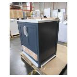 Home Decorators Collection Newhall Bath Vanity In Grayish Blue with Cultured Marble Vanity Top (Top Is Cracked See Photos)