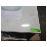 Home Decorators Collection Newhall Bath Vanity In Grayish Blue with Cultured Marble Vanity Top (Top Is Cracked See Photos)